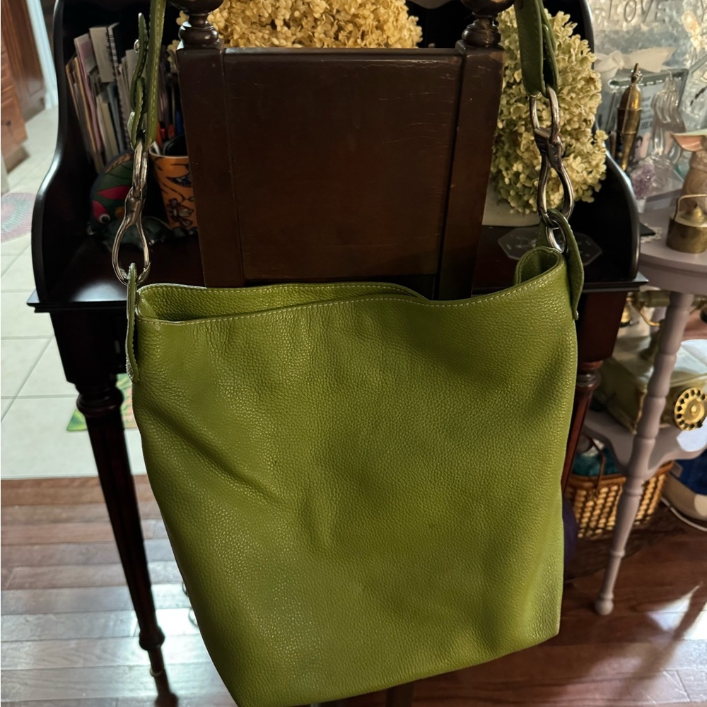 Green Leather Shoulder Bag